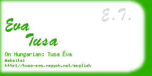 eva tusa business card